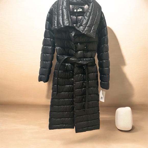 Via Spiga Black Quilted Puffer Coat - Picture 5 of 8